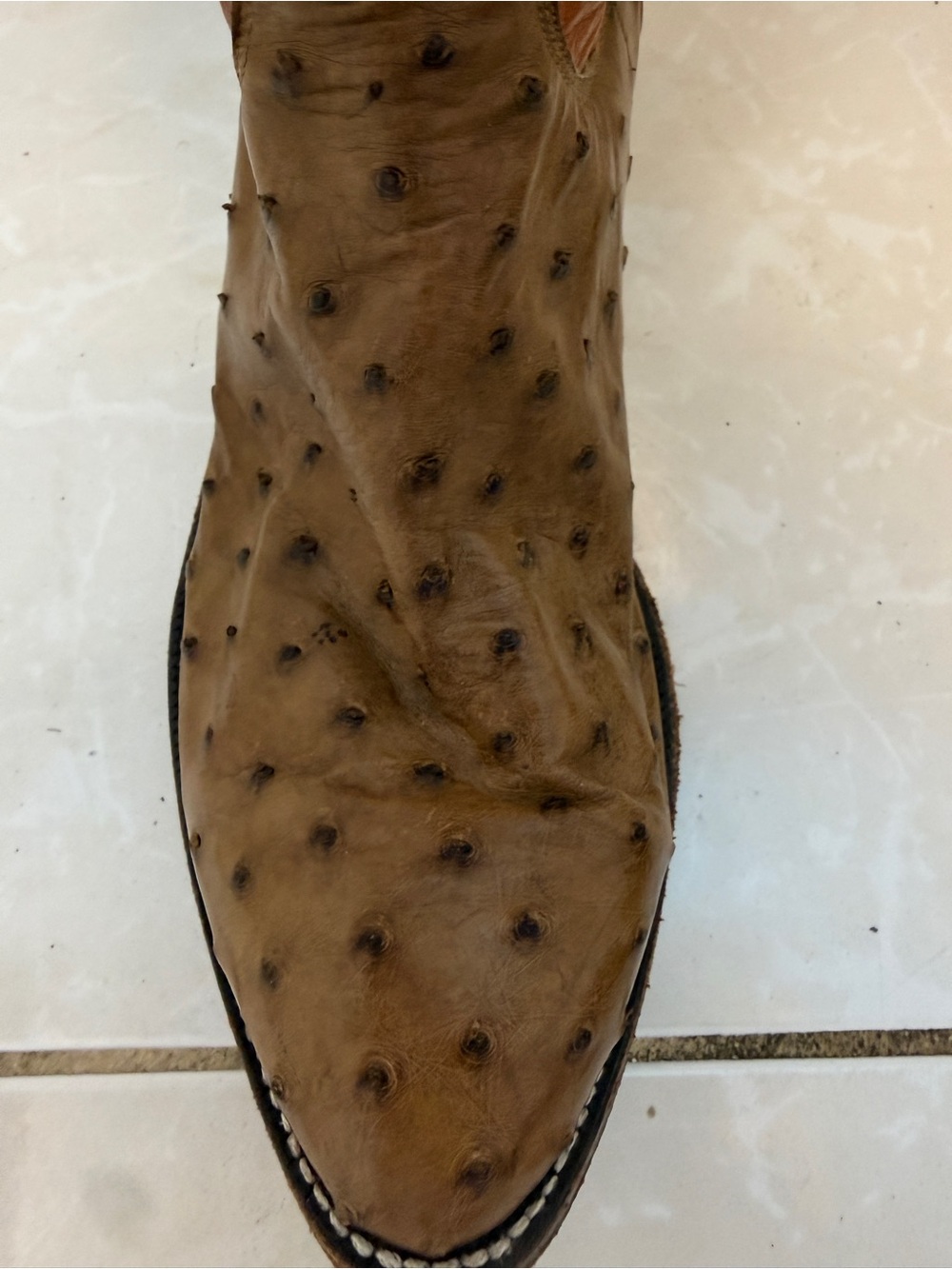 Gary Tucker Custom Ostrich Taz Cowboy Boots Approx 10.5 - Picture 9 of 16